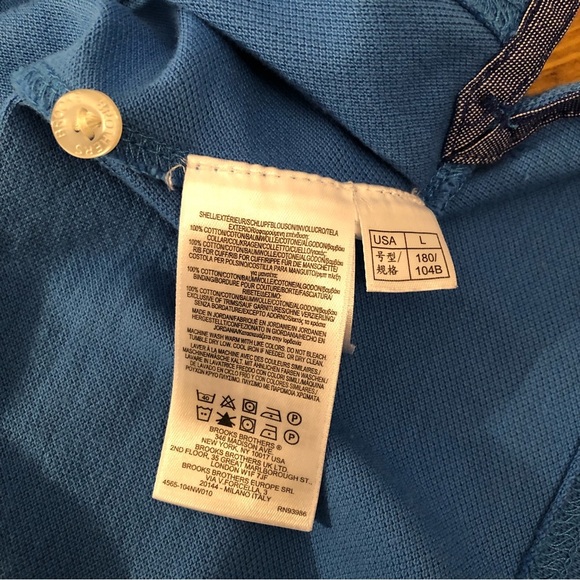 Brooks Brothers Cotton Pique Polo Shirt Size Large - Picture 6 of 6